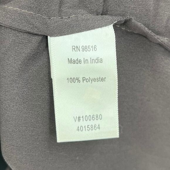 NEW Coldwater Creek Black Baroque Shimmer Blouse Gold Silver Sequin Women's XL - Picture 5 of 6